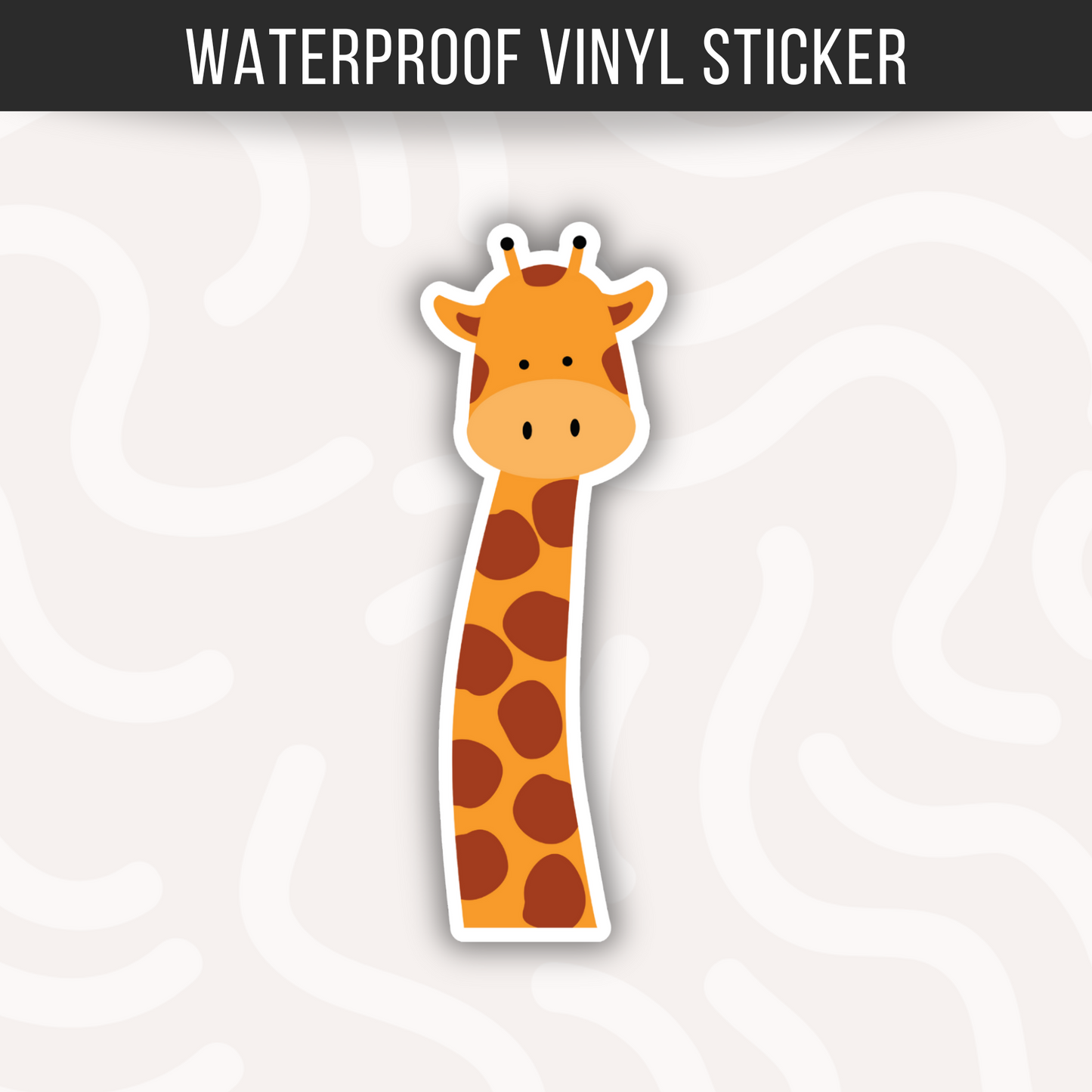 Giraffe Sticker Cute Animal Print Sticker