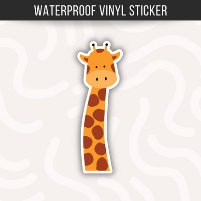 Giraffe Sticker • Cute Animal Print Vinyl Decal • Safari Wildlife Sticker • Waterproof Animal Sticker • Laptop Water Bottle