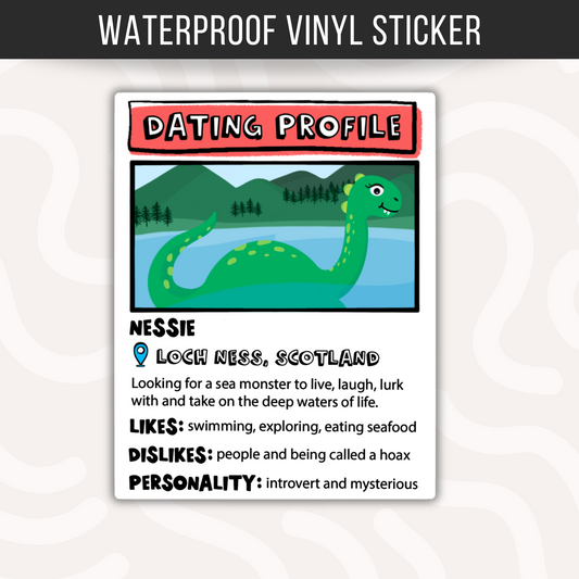 Loch Ness Monster Sticker Dating Profile Nessie Cartoon