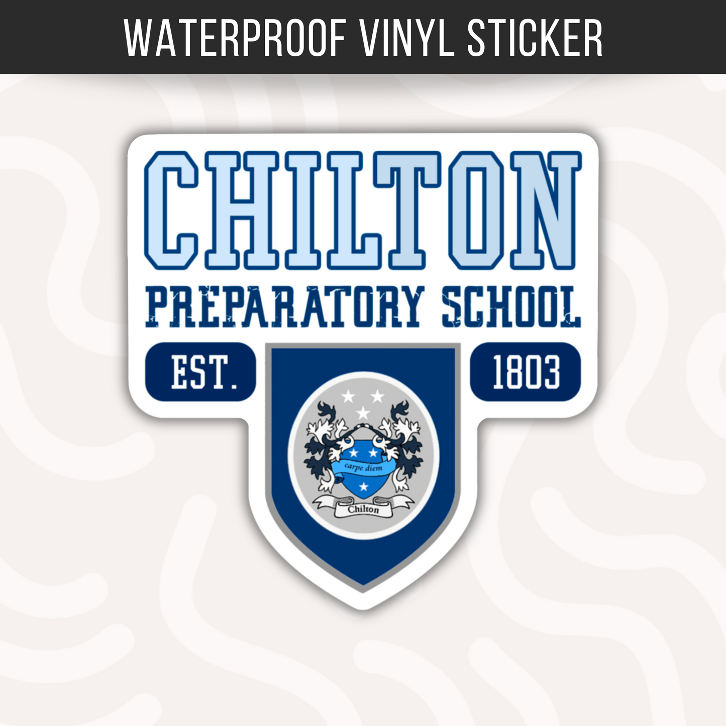 Chilton Sticker • Gilmore Girls Inspired Vinyl Decal • Stars Hollow Fan Sticker • Luke’s Diner Dragonfly Inn Reference • Waterproof Vinyl