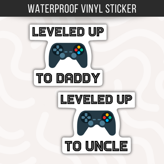 Video Gamer Dad Sticker New Dad Funny Uncle Father-To-Be Video Gaming