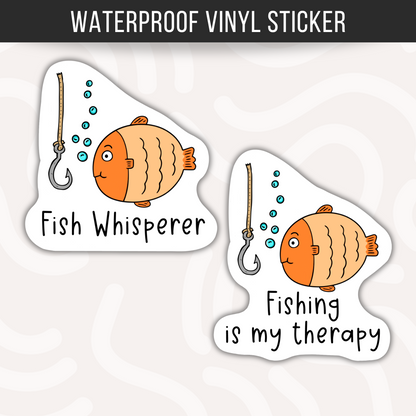Funny Fishing Sticker • Waterproof Vinyl Fisherman Decal • Angler Humor Sticker • Dad Gift Idea • Fishing Lover Gift