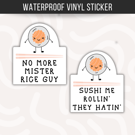 Sushi Sticker Funny Sushi Cartoon
