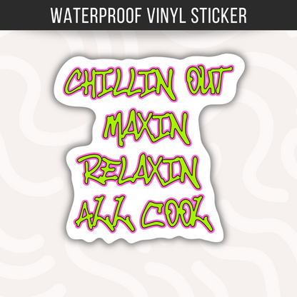 Fresh Prince Inspired Sticker • 90s TV Show Vinyl Decal • Waterproof Retro Nostalgia Sticker • Funny Fan Gift • Laptop Water Bottle