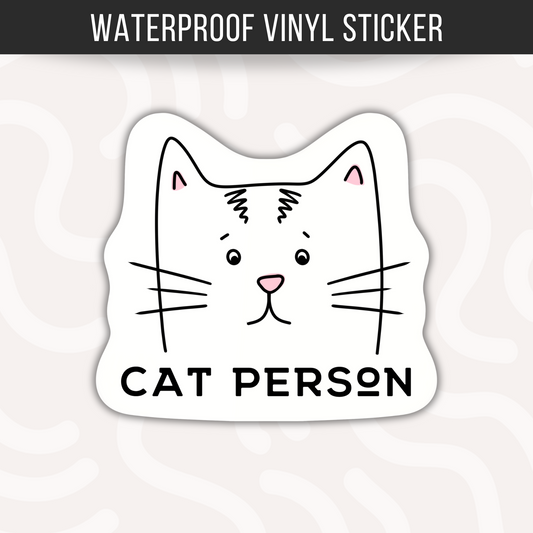 Cat Person Sticker For Cat Lover
