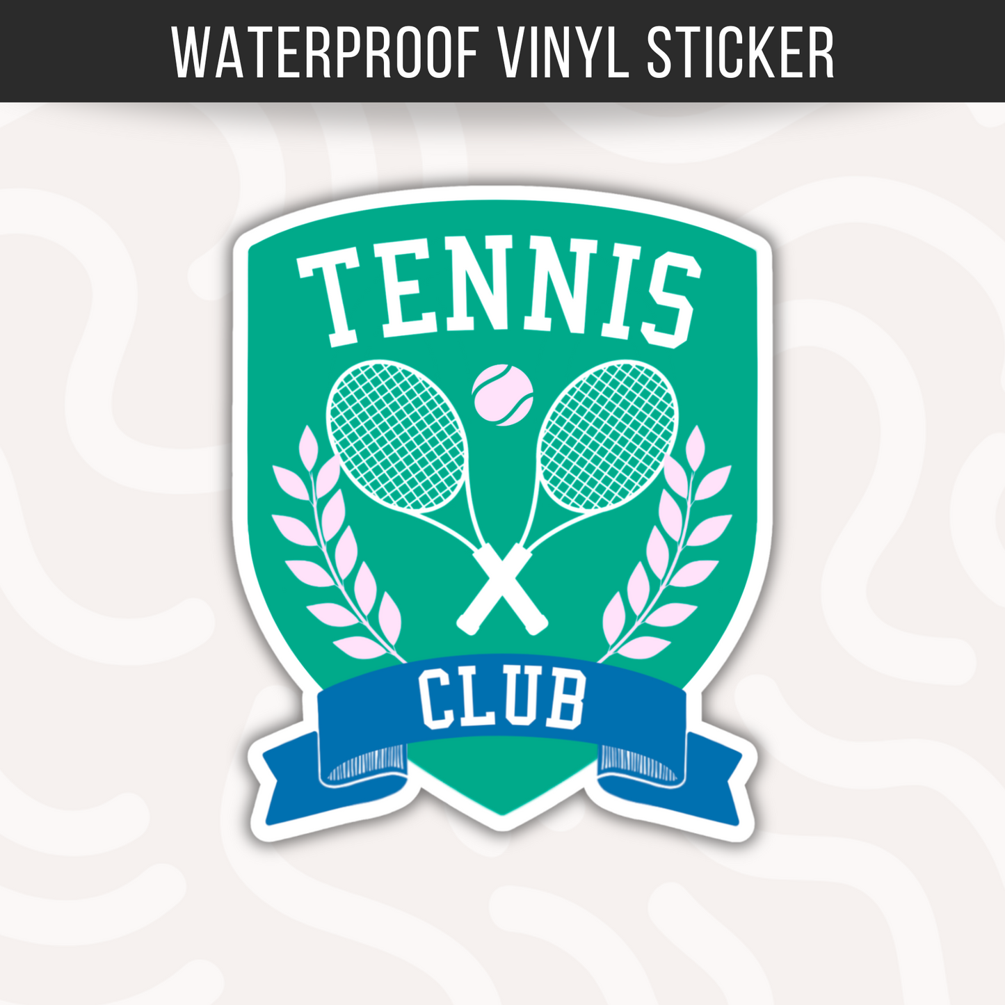 Tennis Club Sticker Tennis Player Country Club