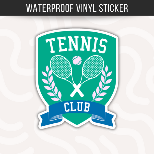 Tennis Club Sticker Tennis Player Country Club