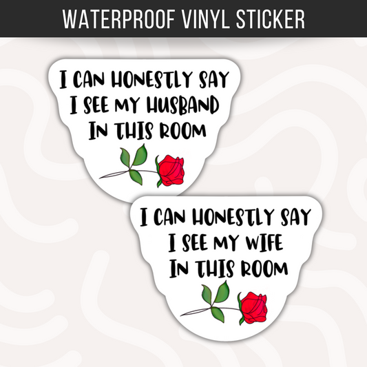 The Bachelor Sticker Husband Wife Mr Mrs