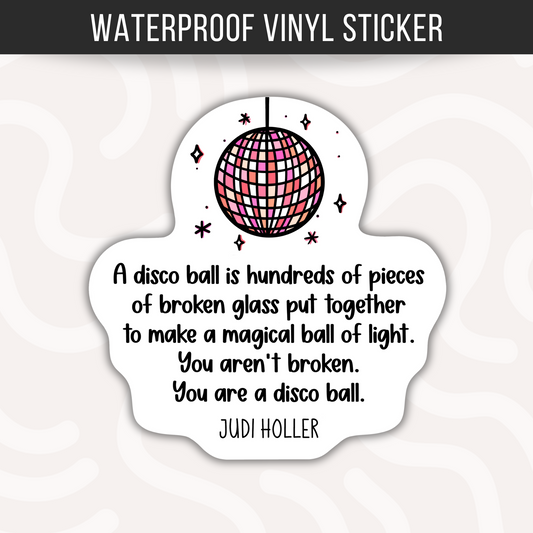 Disco Ball Sticker Mental Health