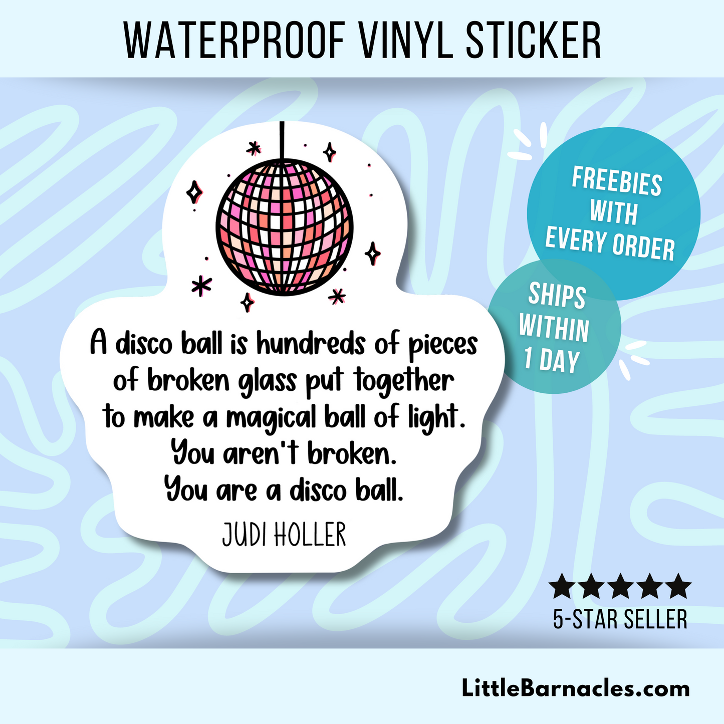 Disco Ball Sticker Mental Health