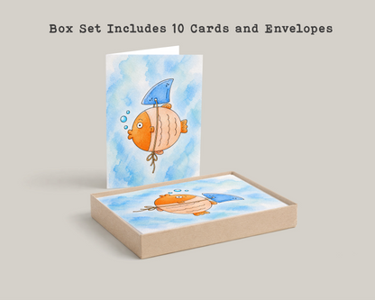 Funny Badass Fish Card • Cute Encouragement Card • You Got This Greeting Card • Quirky Everyday Card for Friend