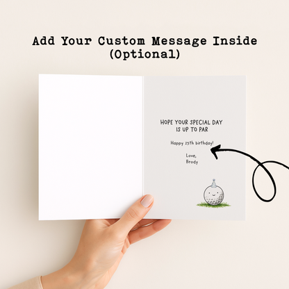 Golf Birthday Card • Cute Golf Card for Golfer • Funny Golfing Greeting Card • Happy Birthday Golf Lover Card