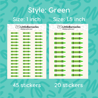 Custom Crayon Name Label Sticker • School Planner Sticker • Kid Name Label • Daycare Organization Label • Personalized Calendar Sticker
