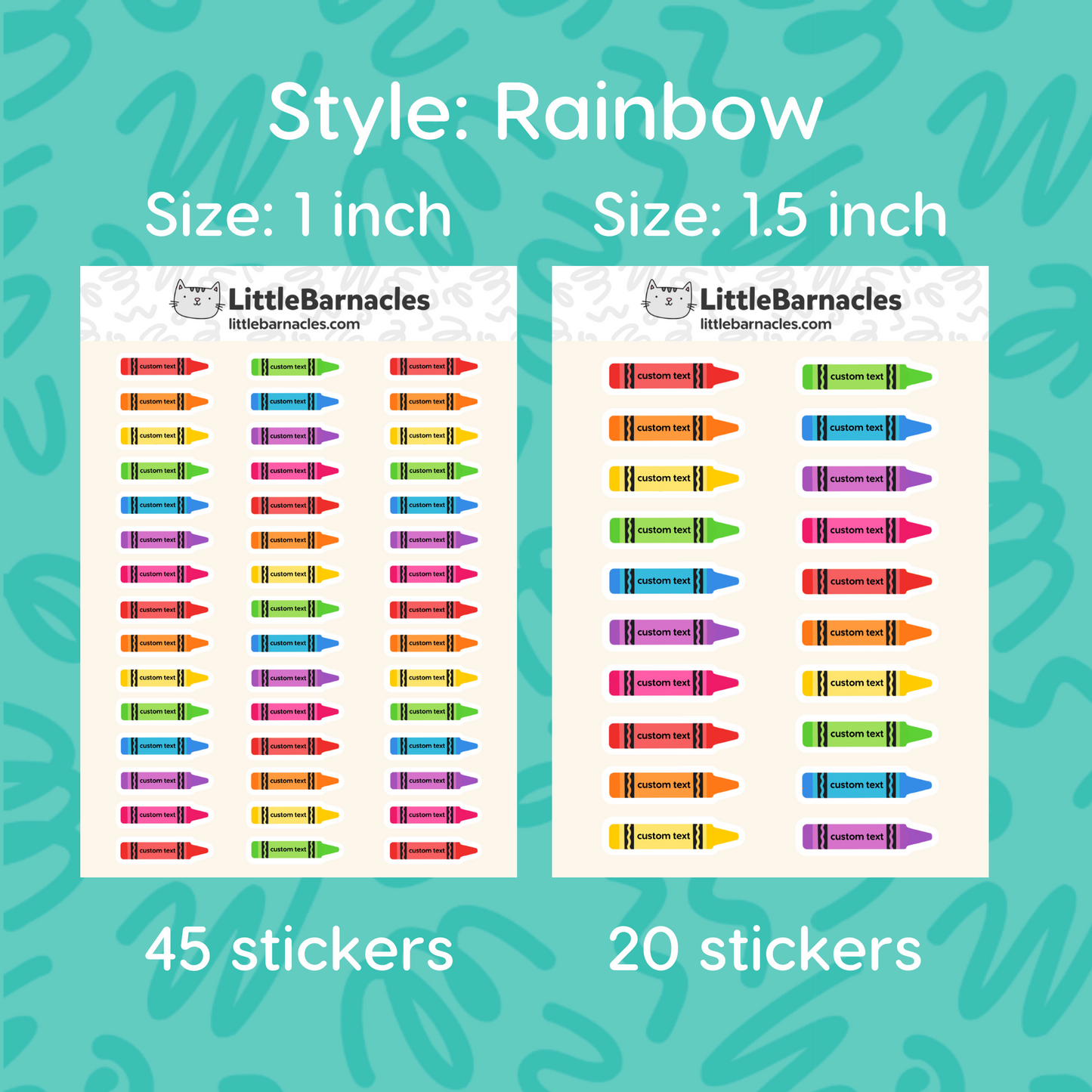 Custom Crayon Label Planner Sticker School Organization Label for Parents Kid Name Label Personalized Sticker Daycare Label