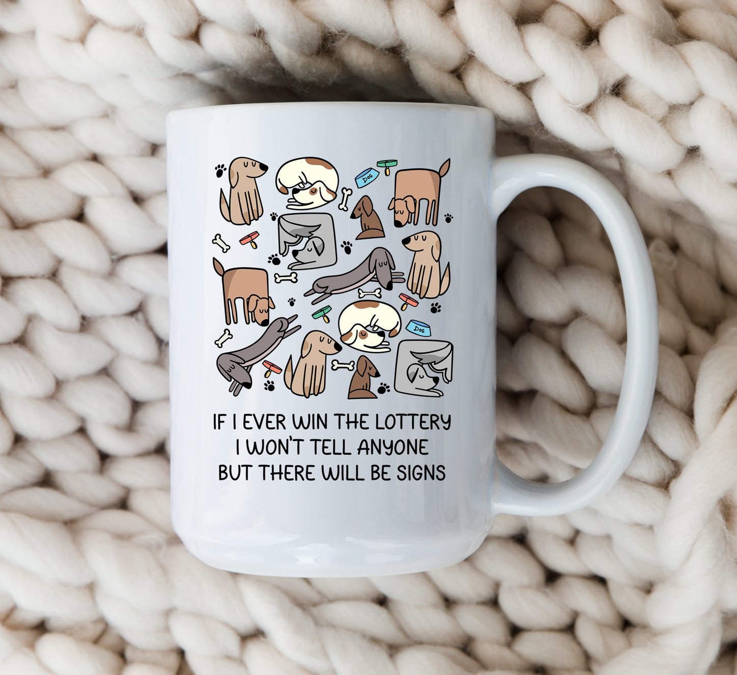 Lottery Dog Mug Funny Dog Coffee Cup Lottery Meme Dog Lovers Mug Dog Mom Gift