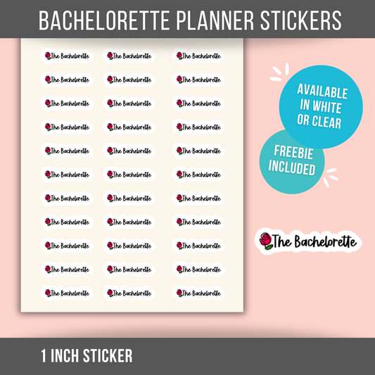 The Bachelorette Planner Sticker The Bachelor TV Show Bachelor in Paradise Label Reminder Sticker for Calendar or Journal