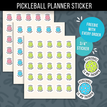 Mini Pickleball Planner Sticker • Cute Pickleball Game Icon • Pickleball Lover Sticker • Sports Calendar Label • Game Day Planner Sticker