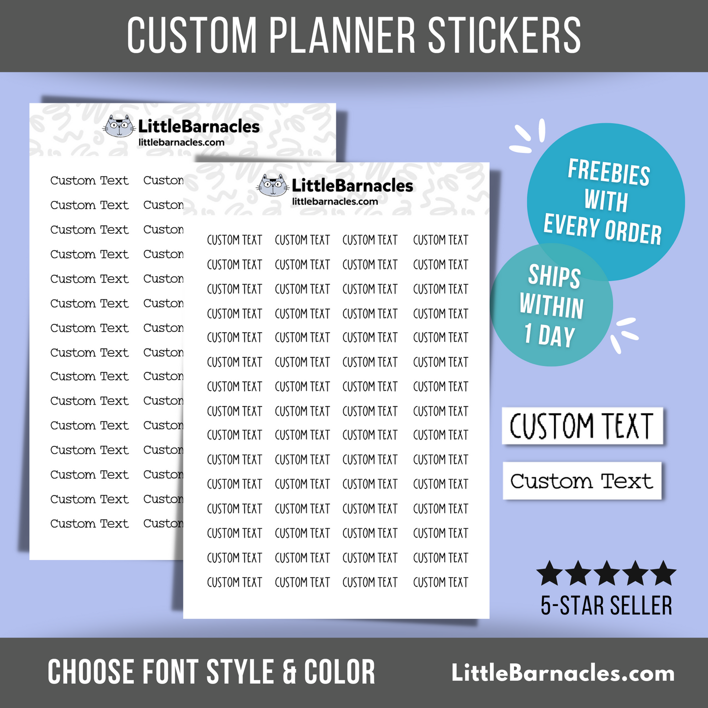 Custom Text Planner Sticker Personalized Word Label Calendar Sticker Custom Label