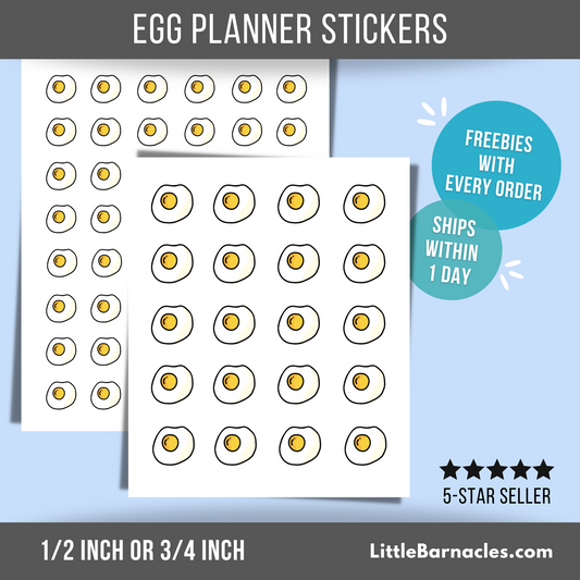 Egg Planner Sticker Mini Sticker Food Sticker Brunch Date Sticker Breakfast Reminder Calendar Sticker