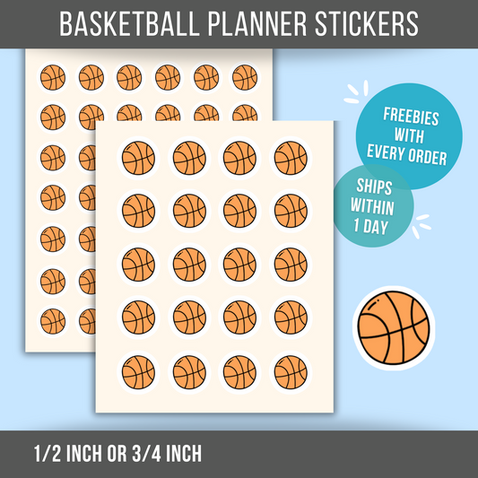 Basketball Planner Stickers Sport Sticker Basketball Game Sticker Basketball Practice Sticker for Planner and Calendar