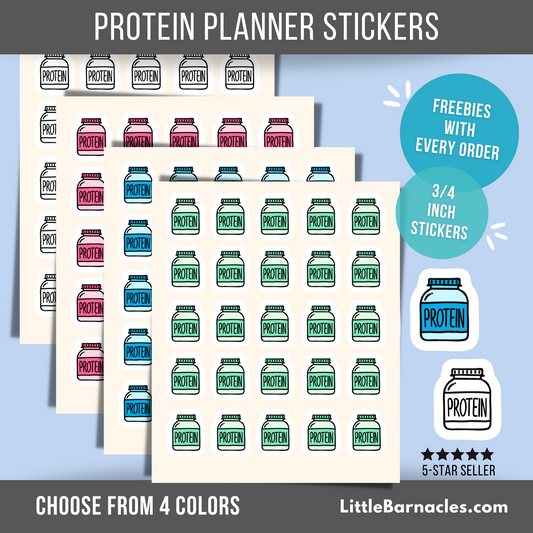 Protein Shake Planner Sticker Exercise Sticker Protein Reminder Health Sticker Workout Reminder Weight Loss Journal or Calendar