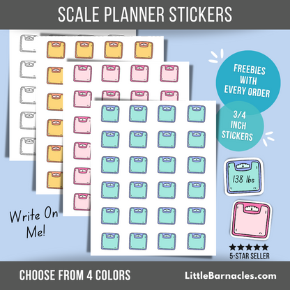 Scale Planner Sticker • Weight Tracker Label • Fitness Reminder Sticker • Diet Tracker Sticker • Workout Journal Calendar Sticker