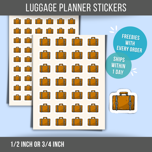 Luggage Planner Sticker Briefcase Mini Sticker Suitcase for Work Reminder Business Label Travel Calendar Sticker