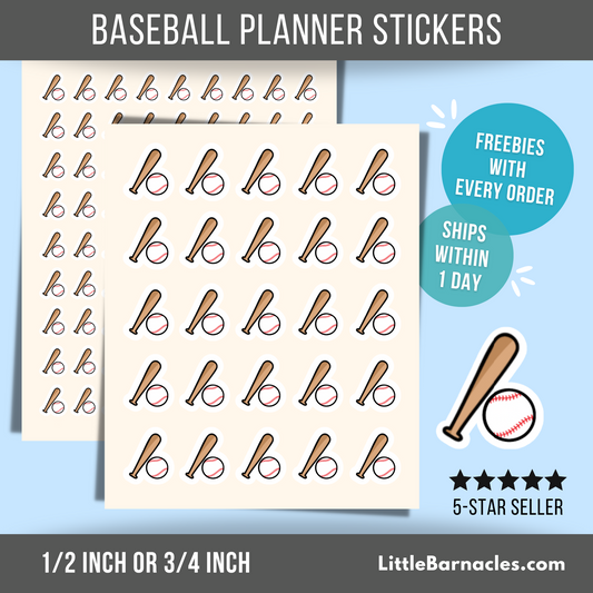Baseball Planner Stickers Sport Sticker Baseball Sticker Spring Training Baseball Game for Baseball Lover Reminder for Planner or Calendar