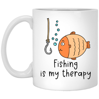 Fishing Is My Therapy Mug Fishing Coffee Cup
