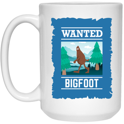 Wanted Poster Bigfoot Mug Sasquatch Coffee Cup