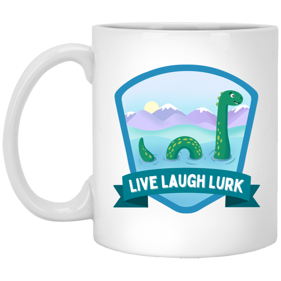 Live Laugh Lurk Mug Nessie Coffee Cup Loch Ness Monster