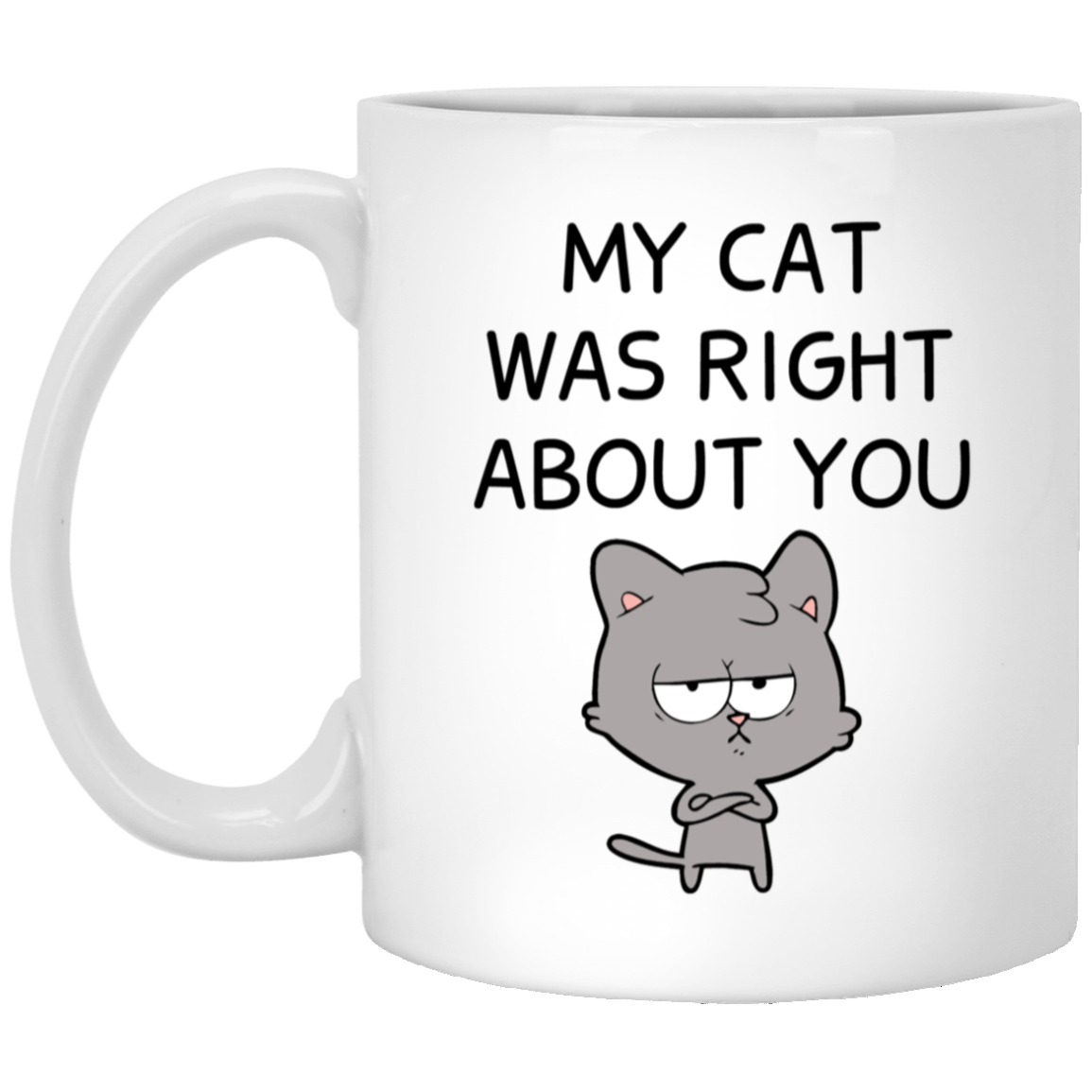 My Cat Was Right About You Mug Funny Cat Coffee Cup