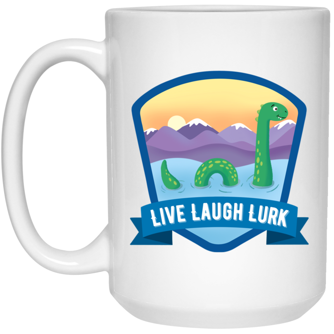 Live Laugh Lurk Mug Nessie Coffee Cup Loch Ness Monster