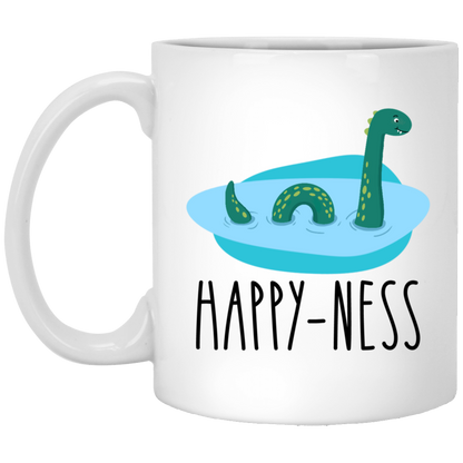 Happy Ness Mug Loch Ness Monster Coffee Cup Cryptid Nessie