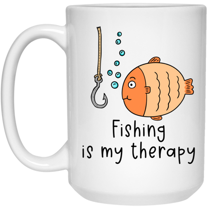 Fishing Is My Therapy Mug Fishing Coffee Cup