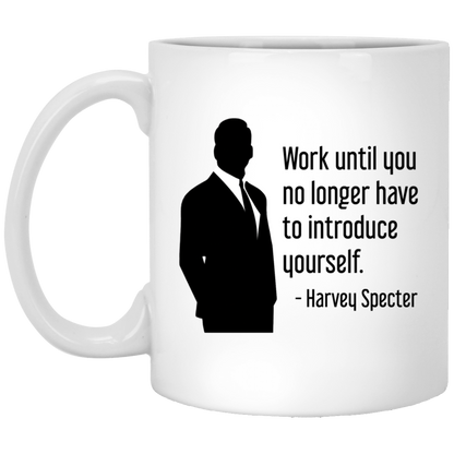 Harvey Specter Mug Suits TV Show Work Until Silhouette Coffee Cup