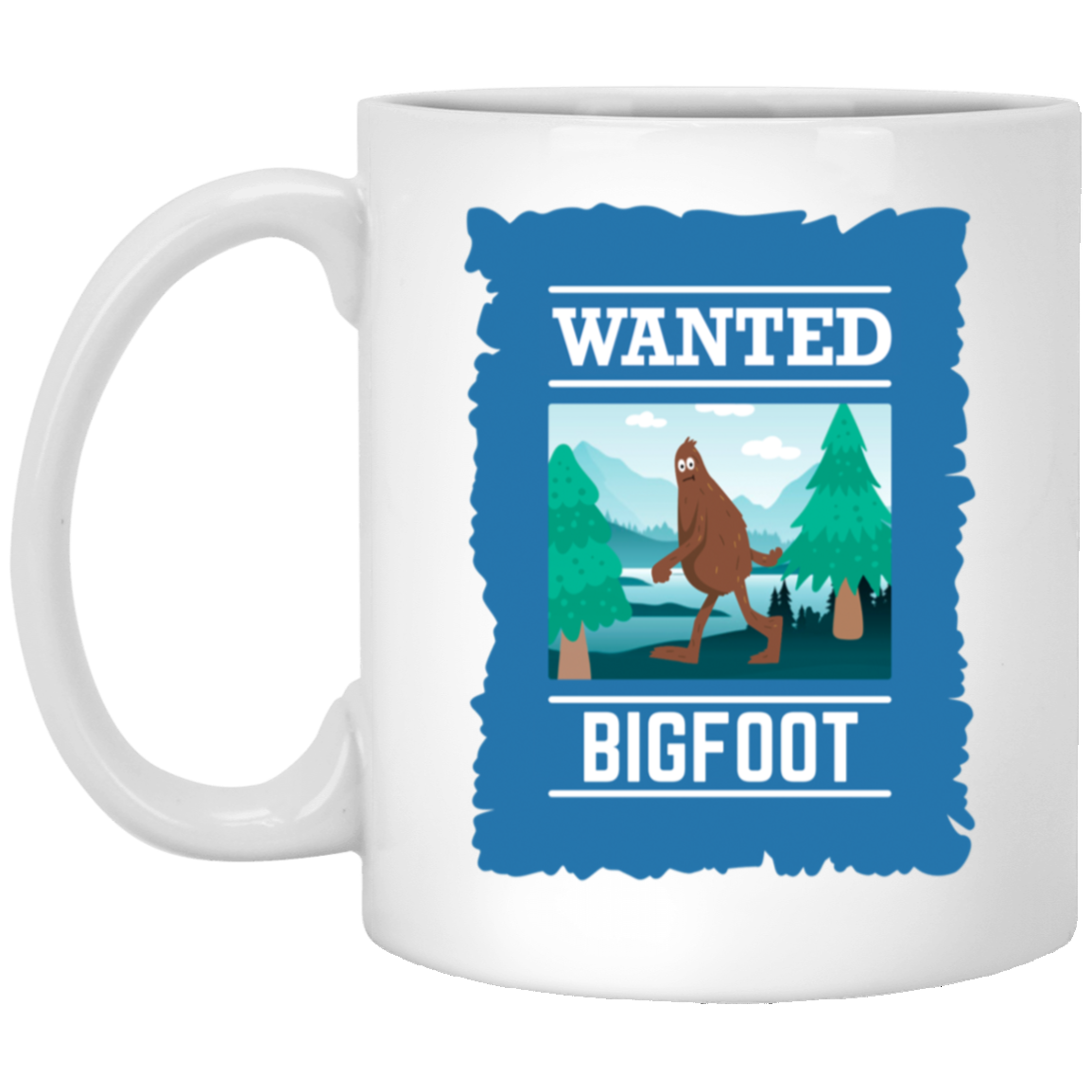 Wanted Poster Bigfoot Mug Sasquatch Coffee Cup