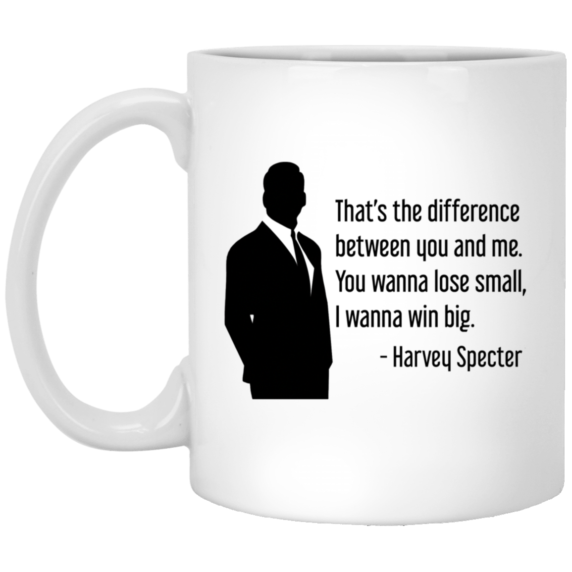 Harvey Specter Mug Suits TV Show That's The Difference Silhouette Coffee Cup