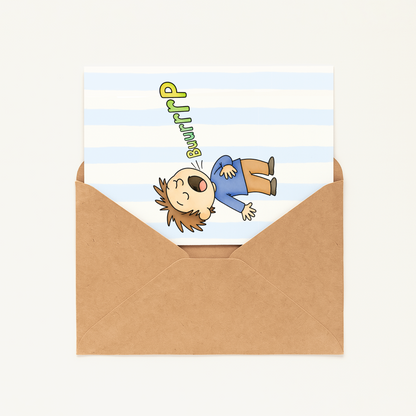 Funny Burp Day Card • Pun Birthday Card • Cute Joke Greeting Card • Silly Birthday Humor Card • Food Pun Card