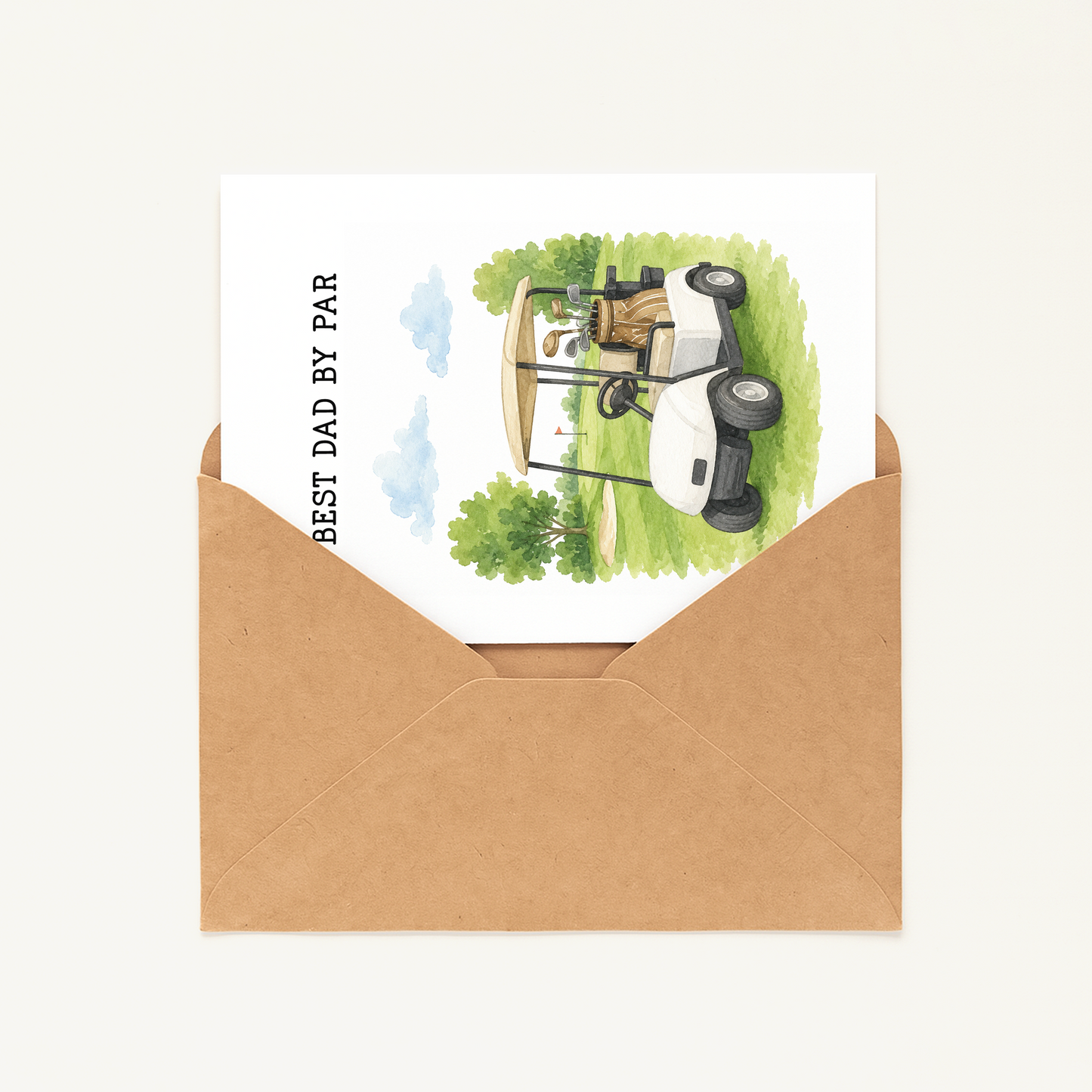 Golf Dad Father’s Day Card • Cute Golf Card for Dad • Funny Golfing Greeting Card • Father’s Day Card for Golfer