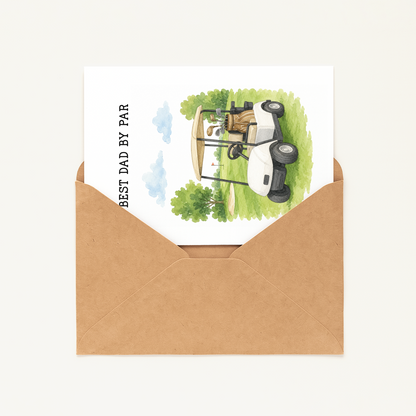 Golf Dad Father’s Day Card • Cute Golf Card for Dad • Funny Golfing Greeting Card • Father’s Day Card for Golfer