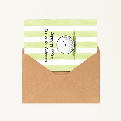 Golf Birthday Card • Cute Golf Card for Golfer • Funny Golfing Greeting Card • Happy Birthday Golf Lover Card