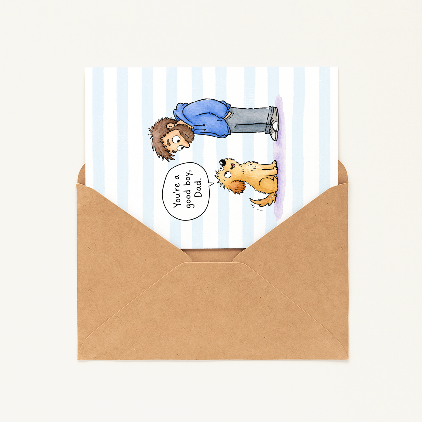 Dog Dad Father’s Day Card • Funny Card from the Dog • Cute Good Boy Greeting Card • Puppy Card for Dad