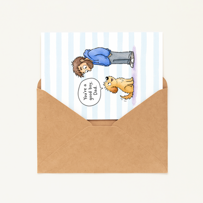 Dog Dad Father’s Day Card • Funny Card from the Dog • Cute Good Boy Greeting Card • Puppy Card for Dad