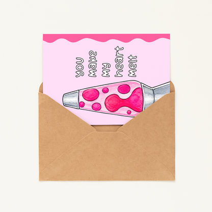 Lava Lamp Love Card • I Lava You Card • Flirty Romantic Greeting Card • Valentine’s Day Card • Anniversary Card