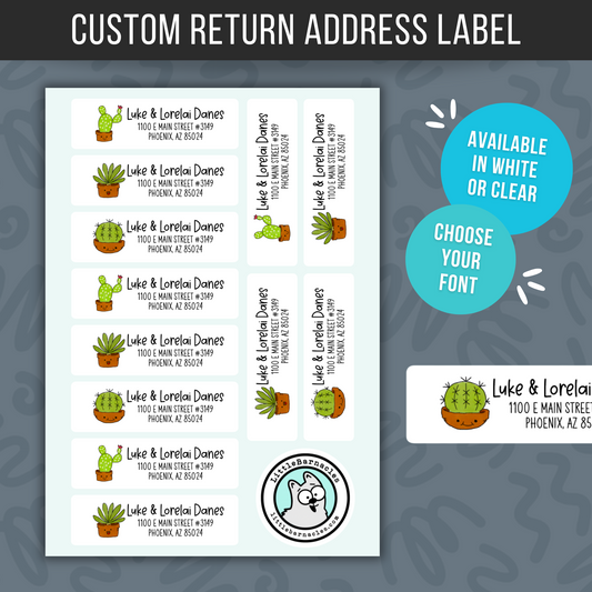 Custom Address Labels Return Address Labels Personalized Mailing Labels Return Address Stickers Customizable Address Labels Succulent Plants