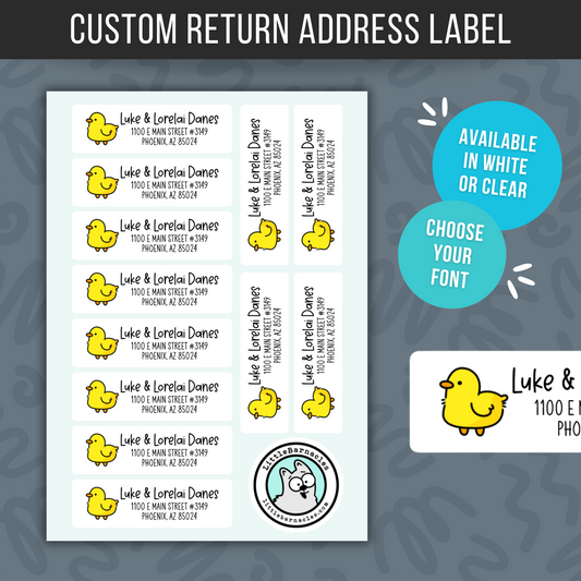 Duck Custom Address Labels, Return Address Labels, Personalized Mailing Labels