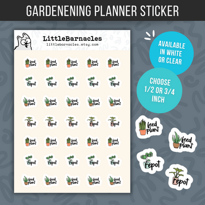 Houseplant Planner Stickers • Garden Plant Reminder • Plant Care Calendar Stickers • Gardening Planner Labels • Mini Plant Stickers