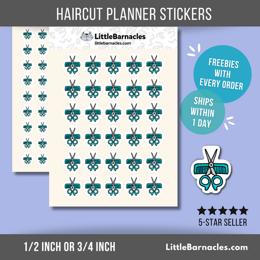 Mini Haircut Planner Sticker Hair Appointment Reminder Calendar Sticker