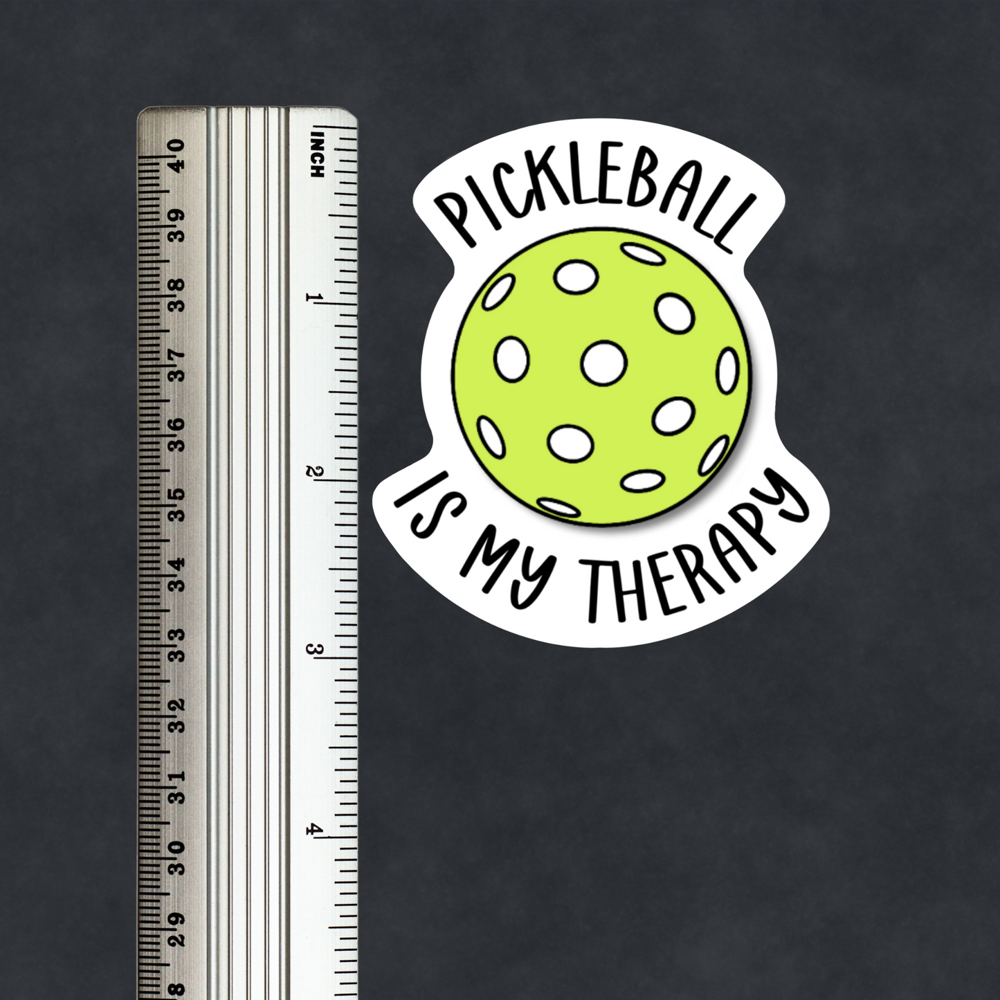 Pickleball Sticker Waterproof Vinyl Sticker For Pickleball Lover Pickleball Game Sticker Funny Pickleball Therapy Sticker Mental Health